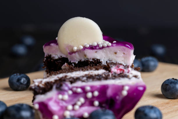 istock Cream cake with blueberry flavor 1500109910