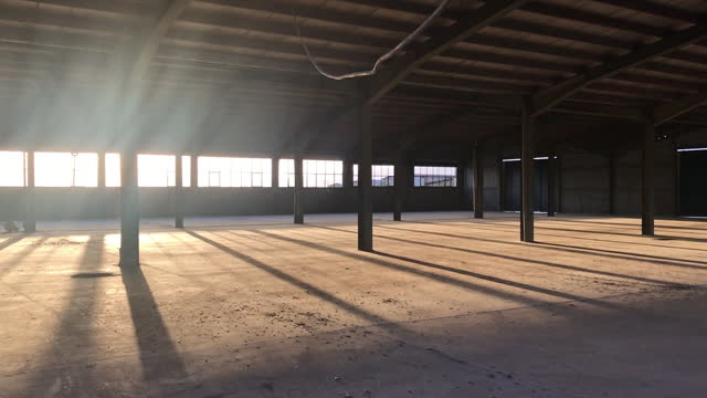 The Interior of an empty abandoned factory