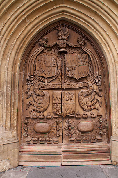 istock Wooden church doors from Barth 150011223