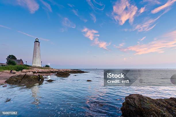 Leuchtturm Bei Sonnenuntergang Stockfoto und mehr Bilder von Connecticut - Connecticut, New Haven, Küstenlandschaft