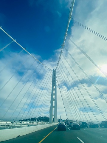 West bound on the Oakland Bay Bridge in the afternoon