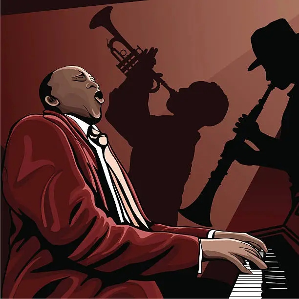 Vector illustration of jazz band