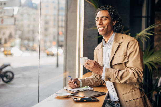 istock Businessman on coffee break 1500120387