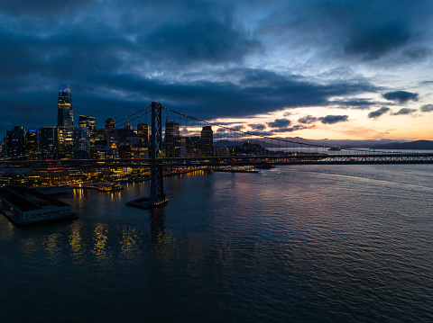 istock San Francisco Bay and City Skyline at Nightfall - Aerial 1500131792