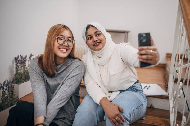 istock Modern female friends selfie 1500134214