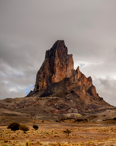 Landscape photograph of Agathla Peak on the Navajo Nation, Arizona.