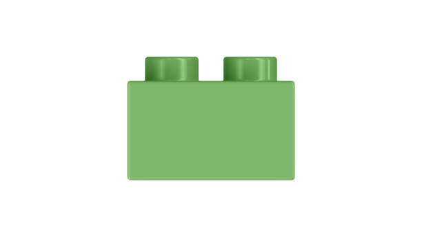 istock Grass Green Toy Block Isolated on a White Background. 1500143005