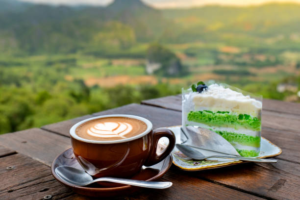 istock Art Latte coffee , coffee time with Natural view 1500146114