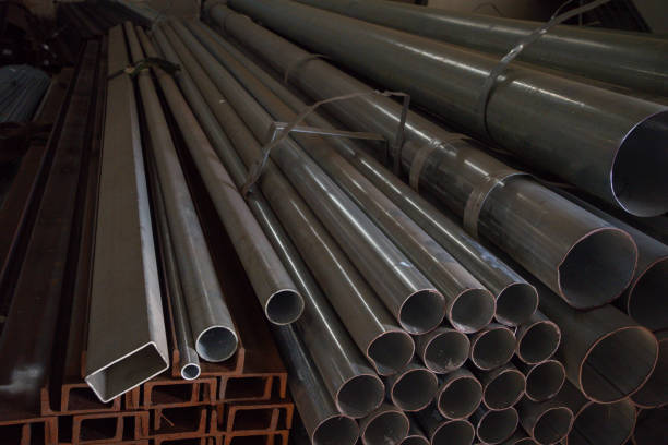 istock Stacked alloy hard pipes 1500147570