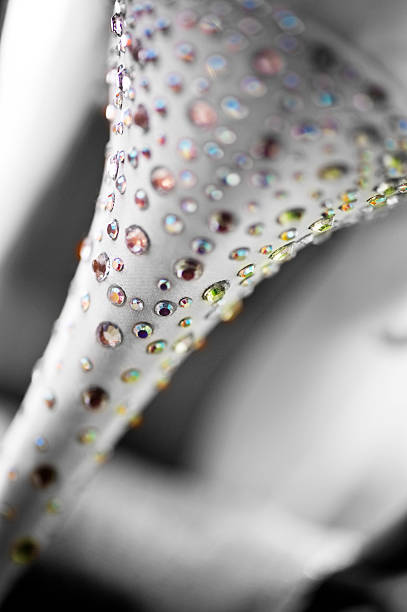 Jewelled heel of shoe stock photo