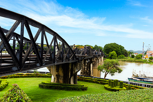 River Kwai Bridge Death Railway on river Kanchanaburi, Thailand