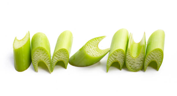 istock Banana leaf stalk cut slices 1500155998