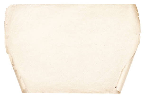 istock vintage scroll isolated on white. old manuscript paper texture with copy space 1500156675