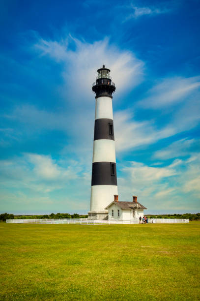 Bodie Island Lighthouse Summer Portrait stock photo