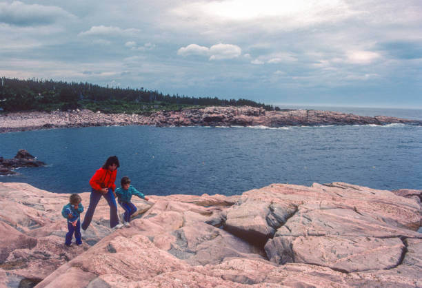 Cape Breton Highlands NP - Scrambling on the Granite - 1985