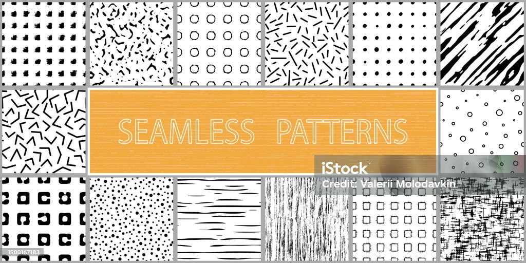Matle Pattern Texture Set Of Seamless Patterns Organic Textures Stock Illustration - Download ...