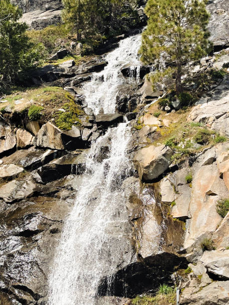 Hunter Creek Waterfalls from a low perspective