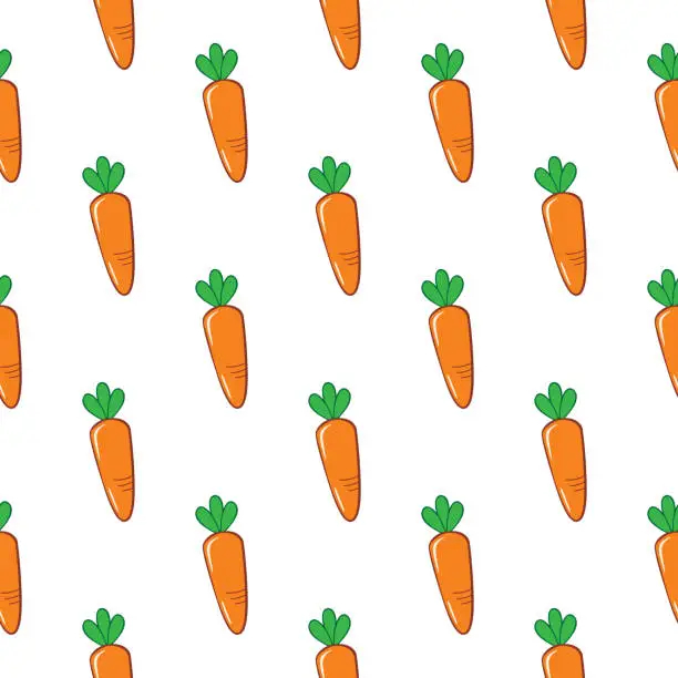 Vector illustration of Carrots Seamless Pattern