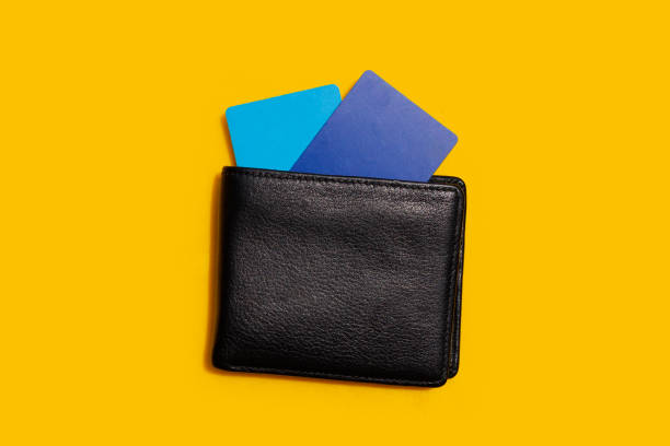 istock Black wallet with money cards 1500180473