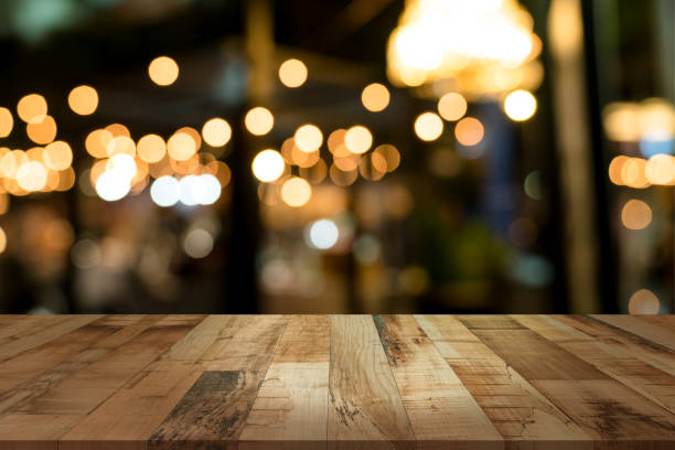 istock top desk with blur restaurant background 1500184051
