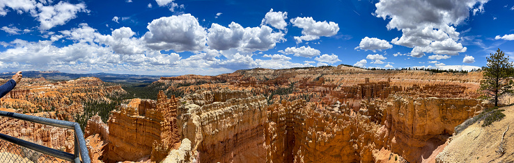 panoramic view of sunset point in Bryce County national park in Utah