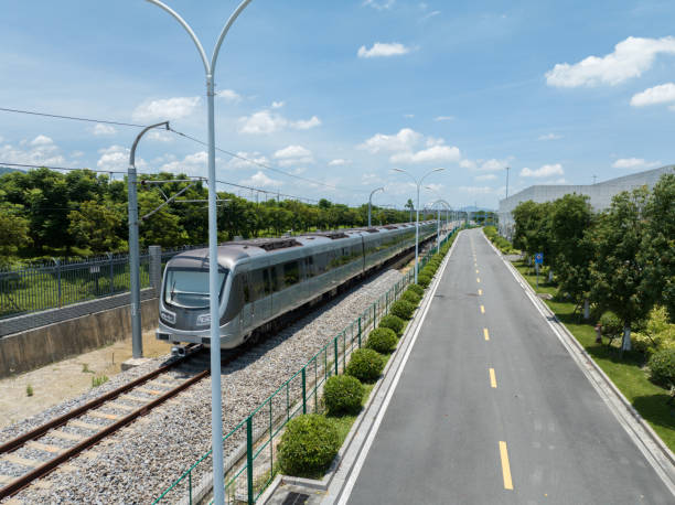 istock Subway trains on the track 1500185363