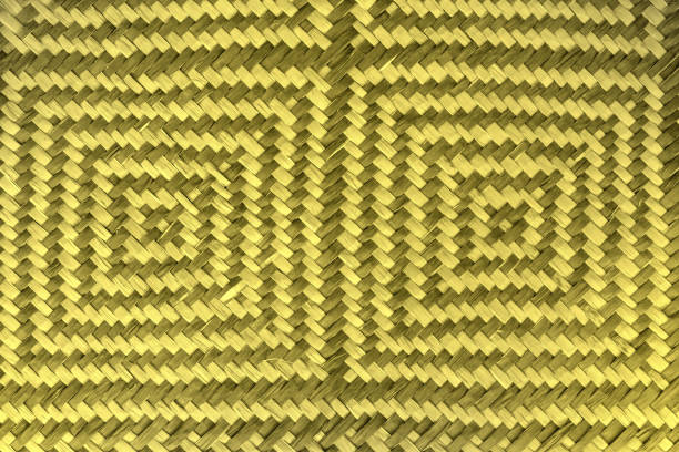 Shiny golden wicker mats texture background,gold pattern