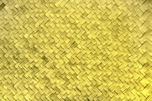 istock Shiny golden wicker mats texture background,gold pattern 1500185661