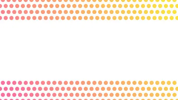 Vector illustration of This is a pink to yellow gradient dotted background illustration frame.