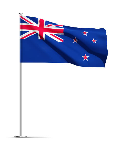 New Zealand flag isolated on white background New Zealand flag isolated on white background. EPS10 vector southern cross stock illustrations