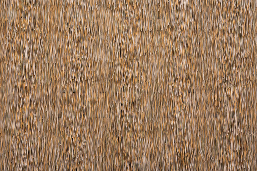 Close up dry straw texture wall background