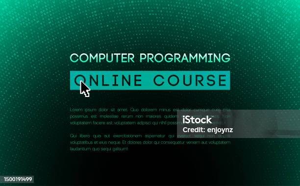 Computer Programming Course Poster Stock Illustration - Download Image ...