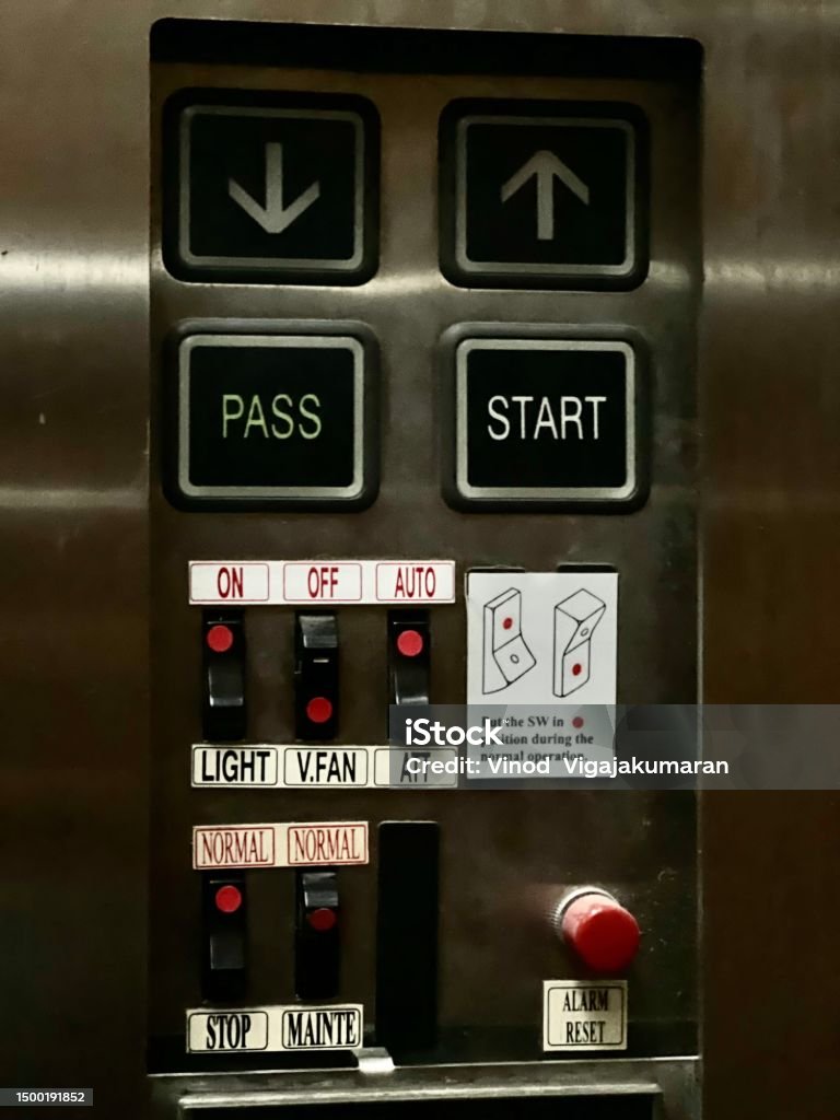 Elevated Controlbooth Elevator Control Box Stock Photo - Download Image Now - Color Image ...