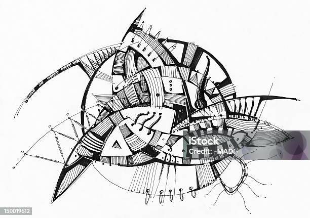 Абстрактный Геометрический Рисунок — стоковая векторная графика и другие изображения на тему Нарисованное изображение - Нарисованное изображение, Абстрактный, Без людей