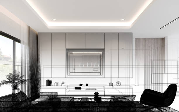 istock cozy  living room  interior design, 3d rendering 1500196358