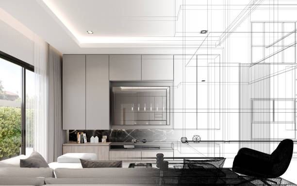 istock cozy  living room  interior design, 3d rendering 1500196359