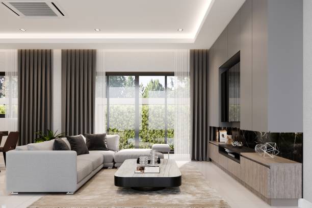 istock cozy  living room  interior design, 3d rendering 1500196427