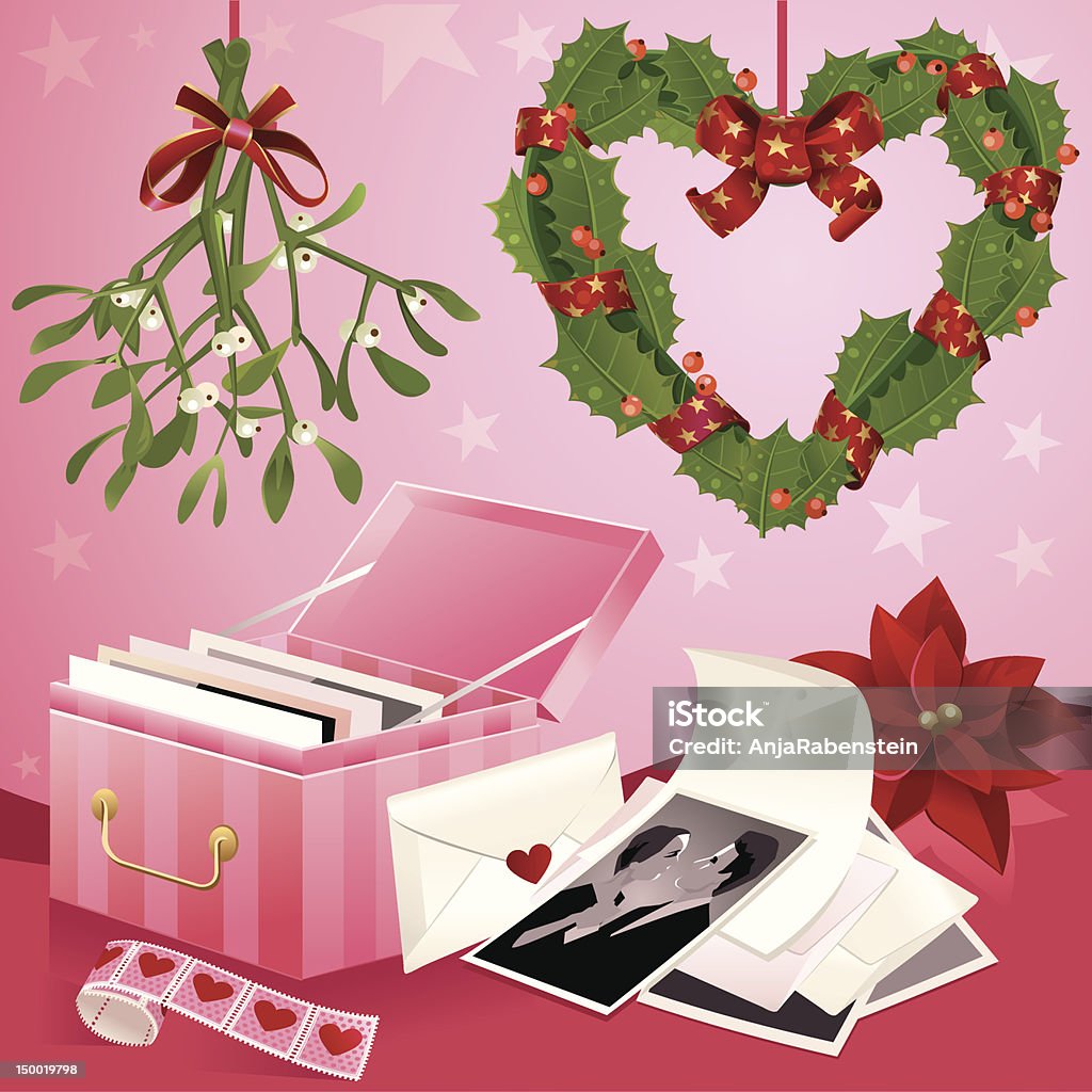 Piękny Boże Narodzenie Dom Ozdabiający - Grafika wektorowa royalty-free (Różowy)