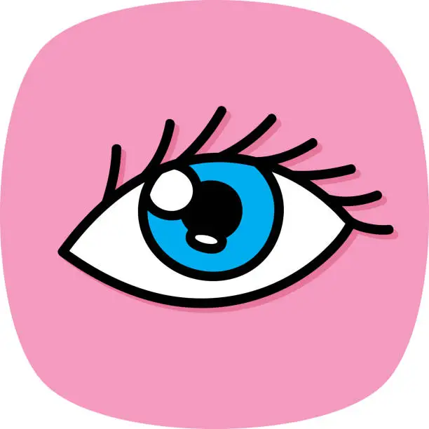 Vector illustration of Eye Doodle 1