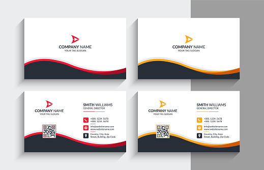 Creative and Modern Business Card Template. Stationery Design, Flat Design, Print Template, Vector illustration