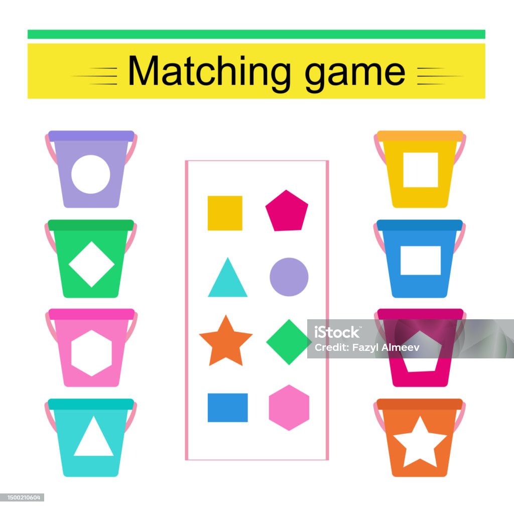 Abstract Match Game Matching Game Task For The Development Of Attention And Logic Vector ...