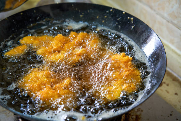 istock Delicious chicken chops are being fried in the kitchen oil pan 1500210821