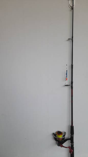 istock fishing tackle from a distance on a white background. 1500210881