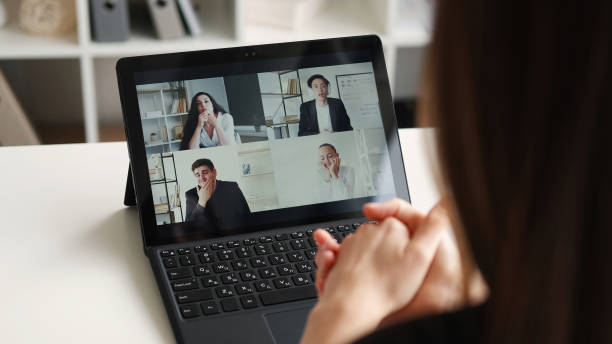 istock Online conference internet meeting teamwork job 1500217971