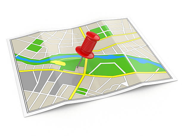 istock Location. Map and thumbtack. GPS concept. 150021840