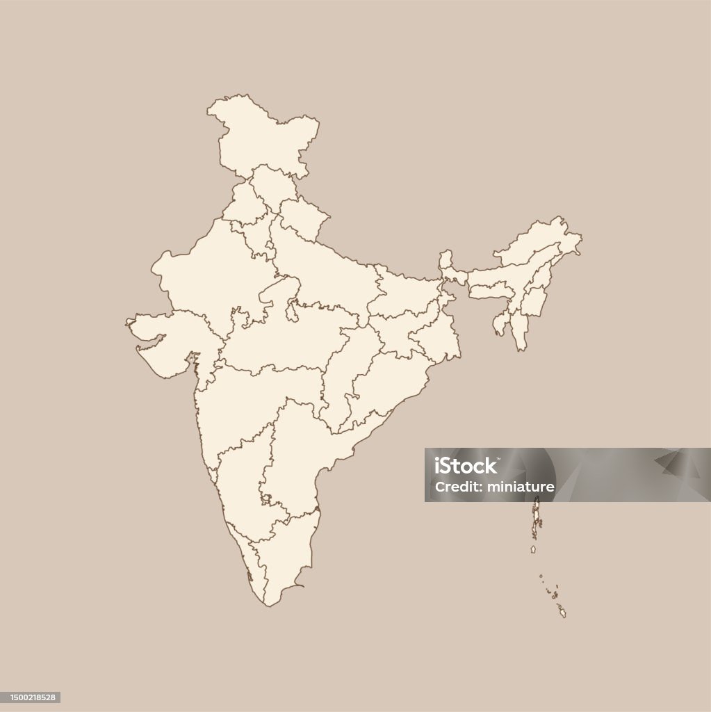 India Map Visual India Map Stock Illustration - Download Image Now - India, Map, Vector ...
