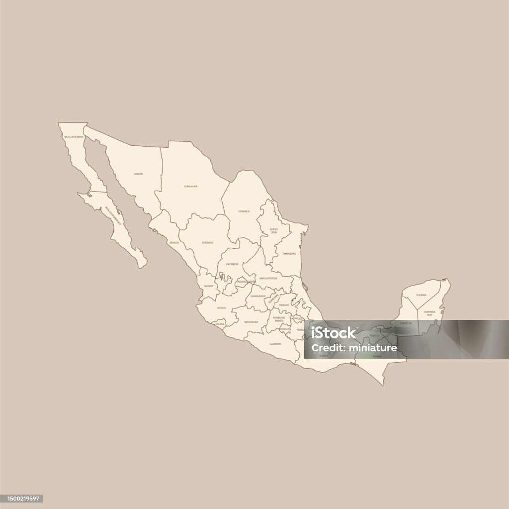 Mexico Map Vector Free Mexico Map Stock Illustration - Download Image Now - Abstract, Art ...