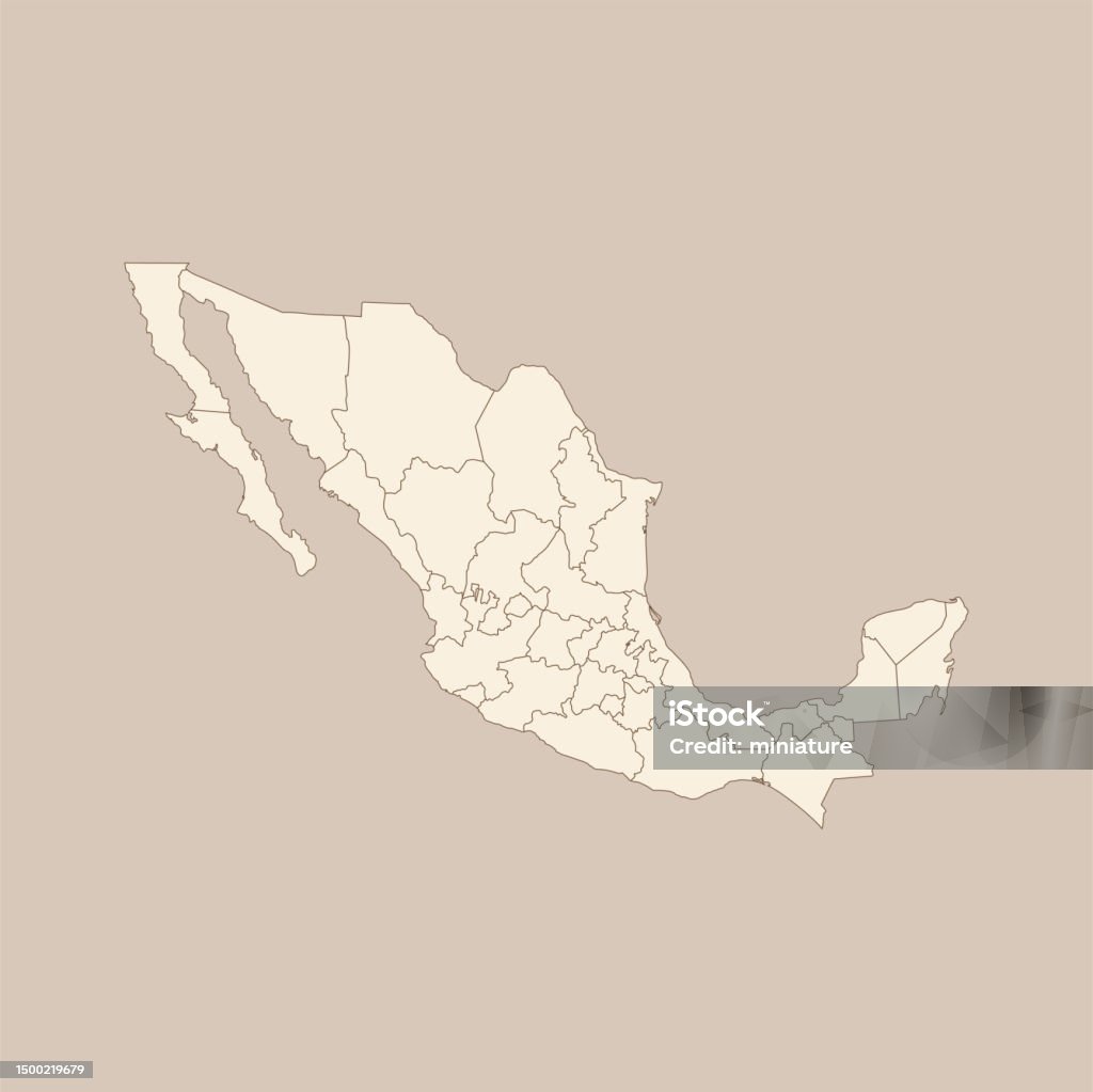 Mexico Abstract Map Mexico Map Stock Illustration - Download Image Now - Abstract, Art ...