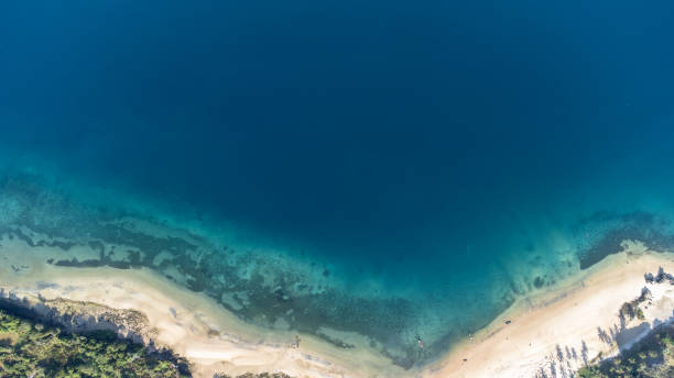 istock Turquoise blue waters above a tropical beach with boats 1500224389