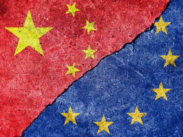 istock China flag and EU flag combined again 1500227842